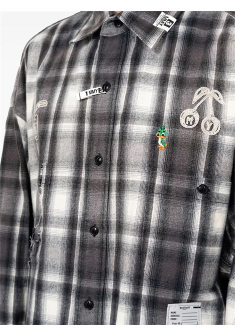 vintage like check shirt man black MAISON MIHARA YASUHIRO | J15SH181BLACK